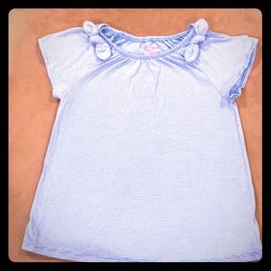 Short sleeve girl’s blue t-shirt